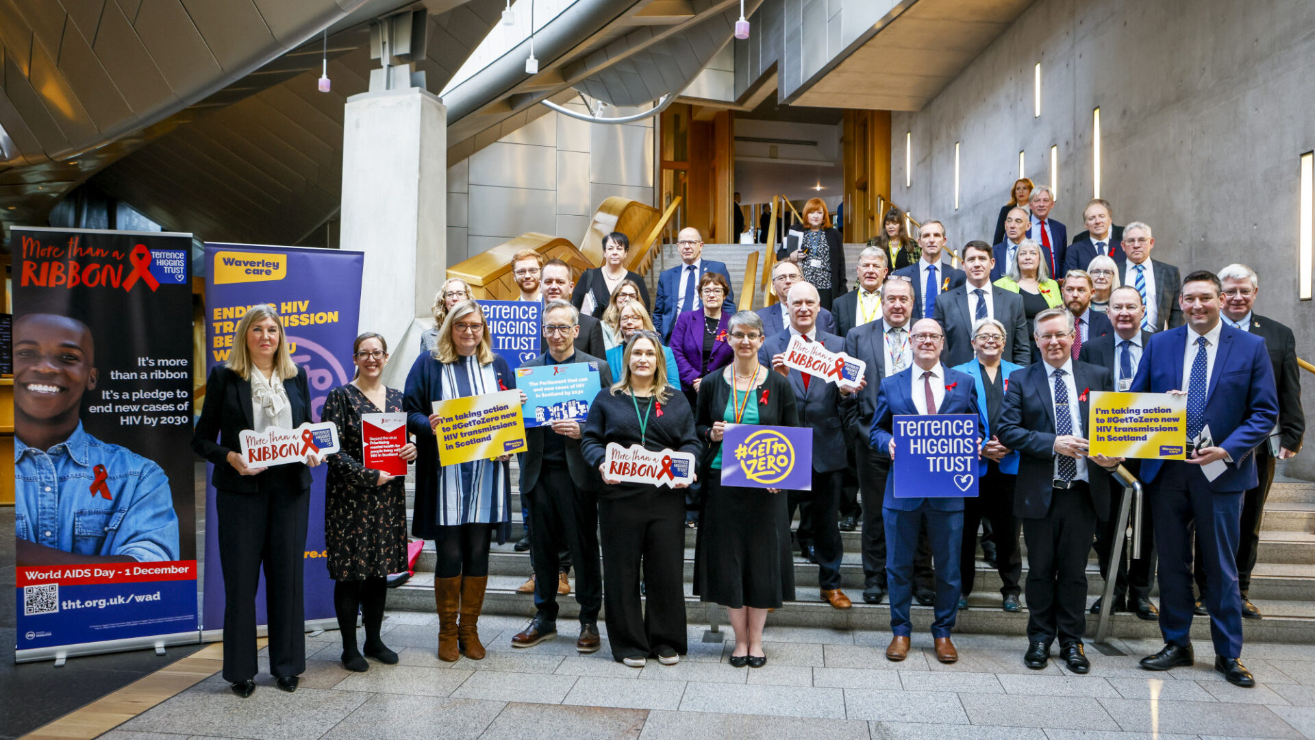 World AIDS Day 2025 MSP's on steps