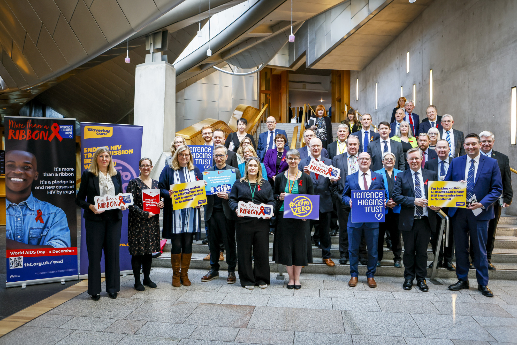 World AIDS Day 2025 MSP's on steps